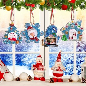 Diamond Painting Christmas Ornament Photo Frame Set 003 (4 pieces)