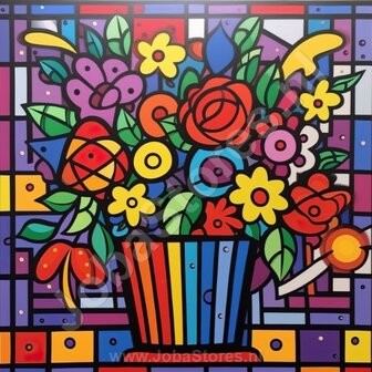 Diamond Painting Bonte Bloemen