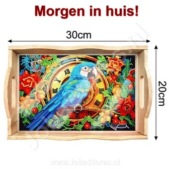 Diamond Painting Wooden Tray 03 Parrot (20x30cm)