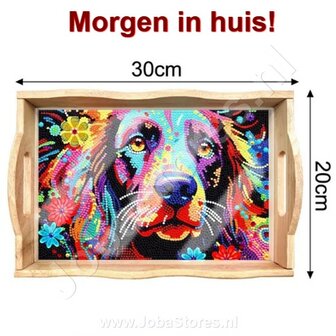 Diamond Painting Wooden Tray 02 Dog (20x30cm)