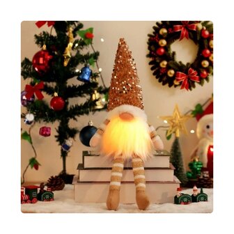 Led Kerst Gnome-Kabouter Rose Gold 40cm