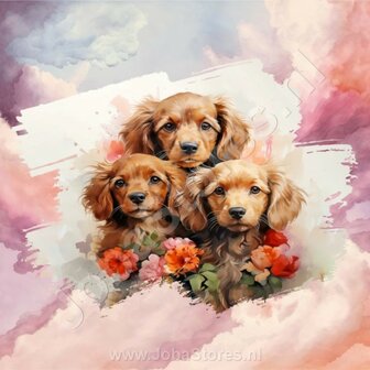 Diamond Painting Aquarel Hond - Cocker Spaniel