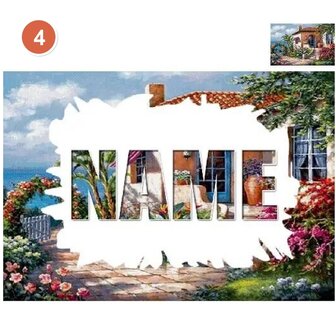 Diamond Painting nameplate with landscape (own name Diamond Painting)