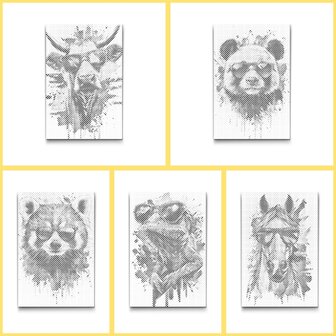 HappyDots DOT Painting Kleurboek Gekke dieren - 20 stippelschilderijen