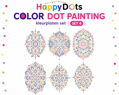 HappyDots Color DOT Painting Mandala Coloring Pages Set