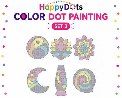 HappyDots Color DOT Painting set Colorful Abstract A4