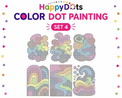 HappyDots Color DOT Painting set Colorful Abstract A4