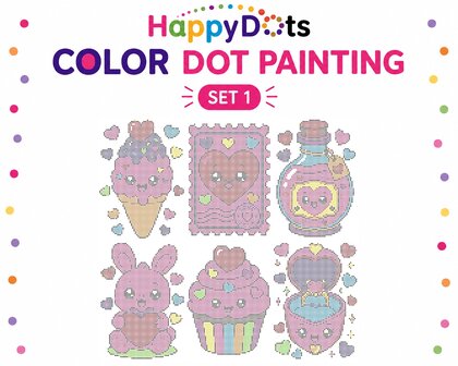 HappyDots Color DOT Painting set Love A4
