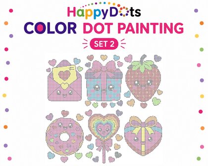 HappyDots Color DOT Painting set Love A4
