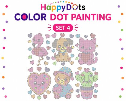 HappyDots Color DOT Painting set Love A4