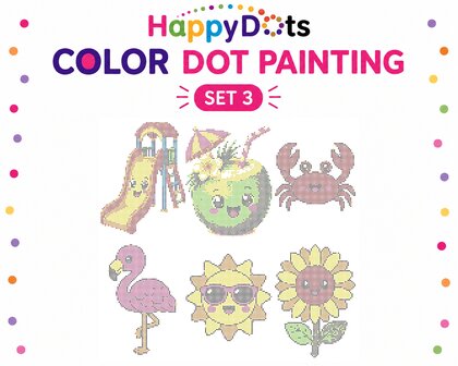 HappyDots Color DOT Painting set Summer A4