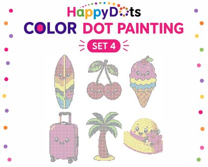 HappyDots Color DOT Painting set Summer A4