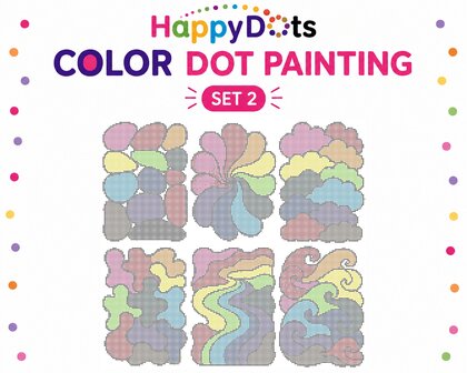 HappyDots Color DOT Painting set Organic Abstract A4