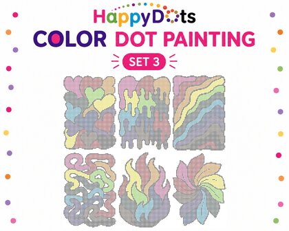 HappyDots Color DOT Painting set Organic Abstract A4