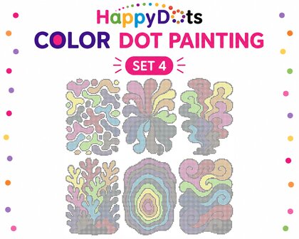HappyDots Color DOT Painting set Organic Abstract A4