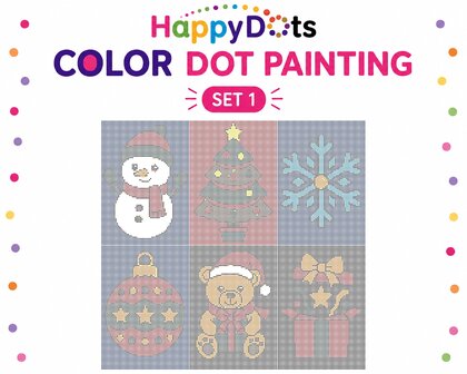 HappyDots Color DOT Painting set Christmas A4
