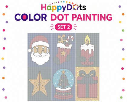 HappyDots Color DOT Painting set Christmas A4