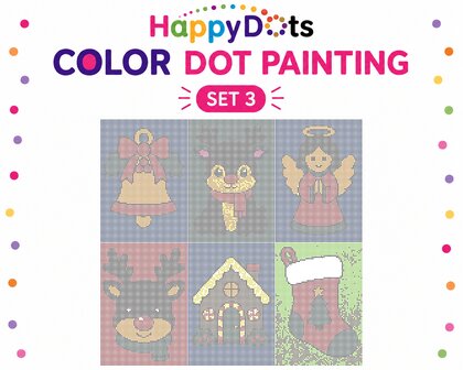 HappyDots Color DOT Painting set Christmas A4