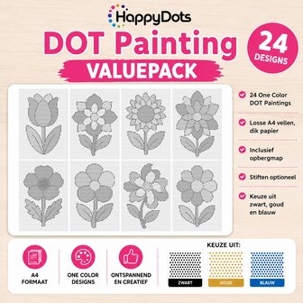 HappyDots DOT Painting Value Pack Flowers (24 pieces)