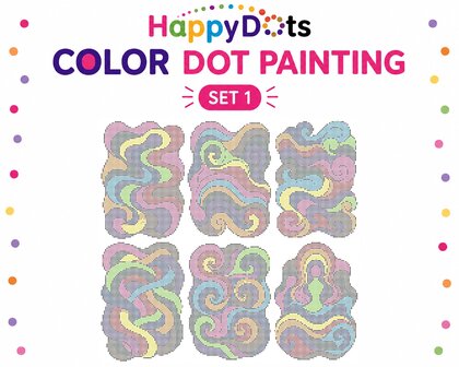 HappyDots Color DOT Painting set Lines A4
