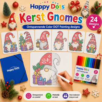 HappyDots Color DOT Painting set Christmas Gnomes A4