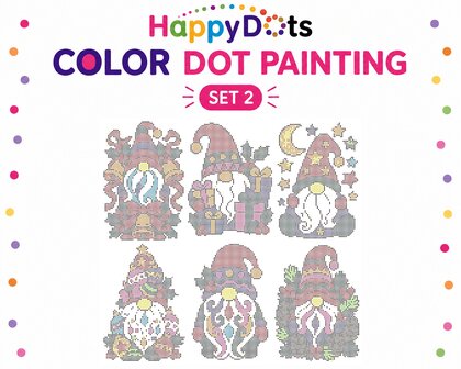 HappyDots Color DOT Painting set Christmas Gnomes A4