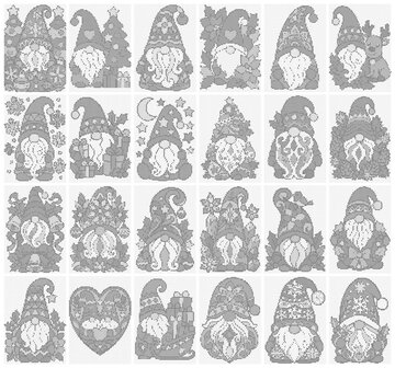 HappyDots DOT Painting Christmas Gnomes Value Pack &ndash; 24 Sheets