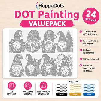 HappyDots DOT Painting Christmas Gnomes Value Pack &ndash; 24 Sheets