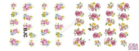 Nagel Sticker Set Glitter &amp; Bloemen (55 vellen)