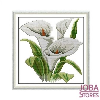 Borduur Pakket Bloem 006 14CT Voorbedrukt (17x17cm)