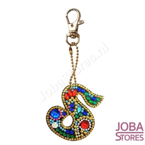 Diamond Painting Sleutelhanger Alfabet Letter D