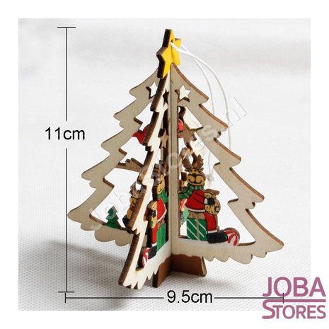 Achtervolging Onderhandelen Humoristisch Houten Kerst Hangers Kerstboom 3D (5 stuks) - Shop now - JobaStores
