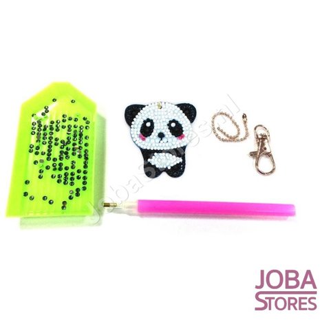 Diamond Painting Sleutelhanger Set Panda (5 stuks)