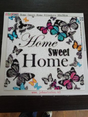 Diamond Painting Home Sweet Home Butterflies 30x30cm