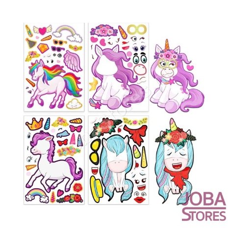 Sticker Fun Sticker Set Unicorns (4 pieces)