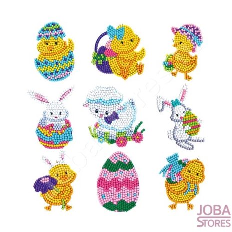 Diamond Painting Sticker Set Easter 002 (9 pieces)