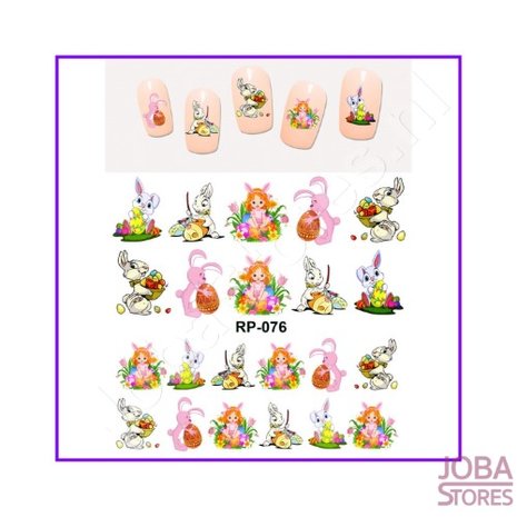 Nail Sticker Set Easter Eggs (132 stickers)