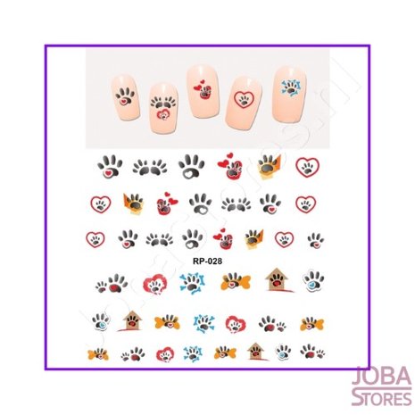 Nail Sticker Set Paws (6 sheets)