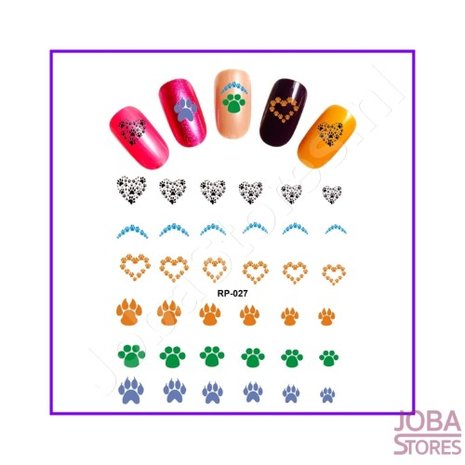 Nail Sticker Set Paws (6 sheets)