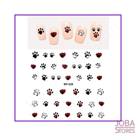 Nail Sticker Set Paws (6 sheets)