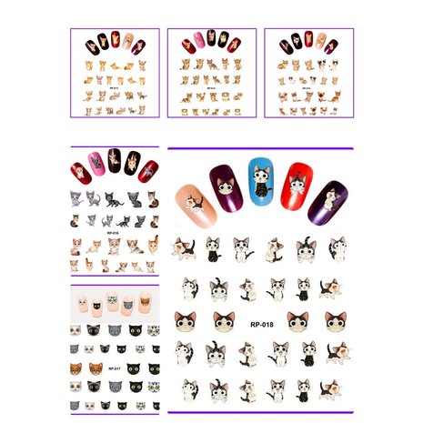 Nail Sticker Set Cats (150 stickers)