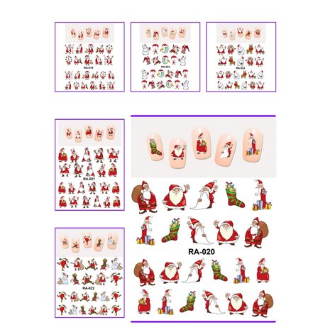 Nail Sticker Set Santas (150 stickers)