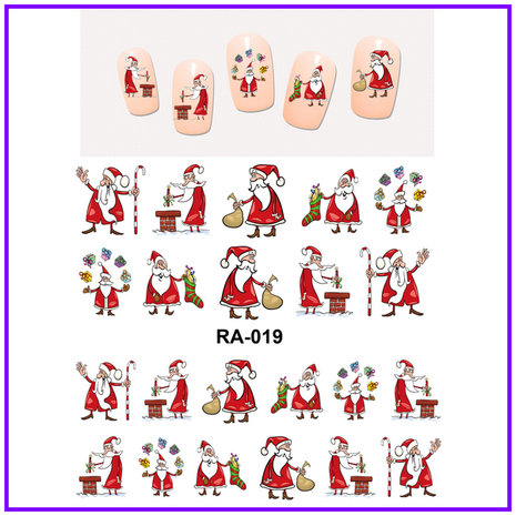 Nail Sticker Set Santas (150 stickers)