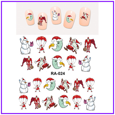 Nail Sticker Set Santas (150 stickers)