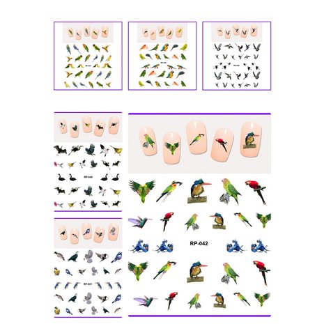 Nail Sticker Set Birds (150 stickers)