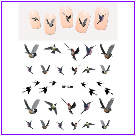 Nail Sticker Set Birds (150 stickers)