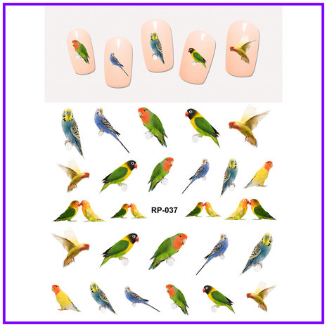 Nail Sticker Set Birds (150 stickers)