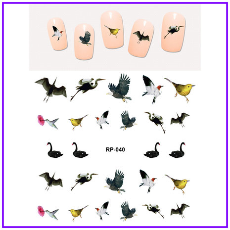 Nail Sticker Set Birds (150 stickers)