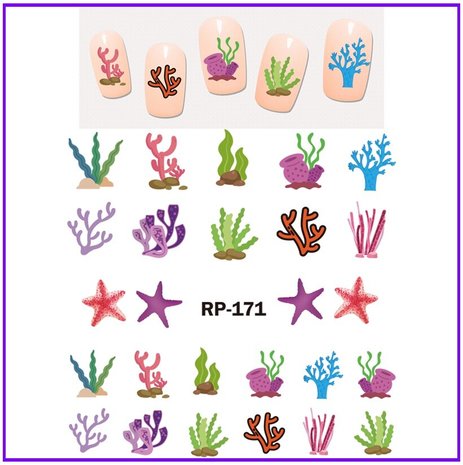 Nail Sticker Set Sea (150 stickers)