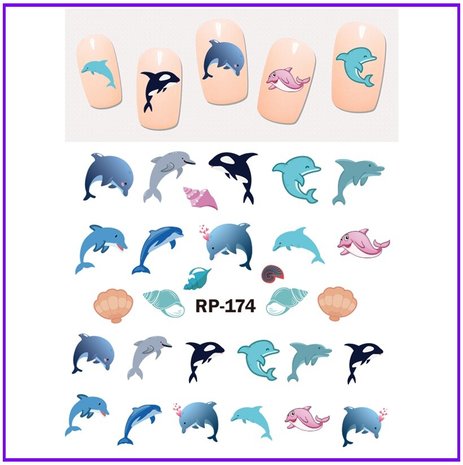 Nail Sticker Set Sea (150 stickers)